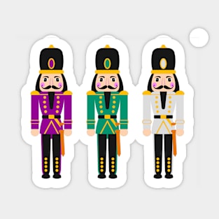 Christmas Nutcracker Purple Green Silver Sticker